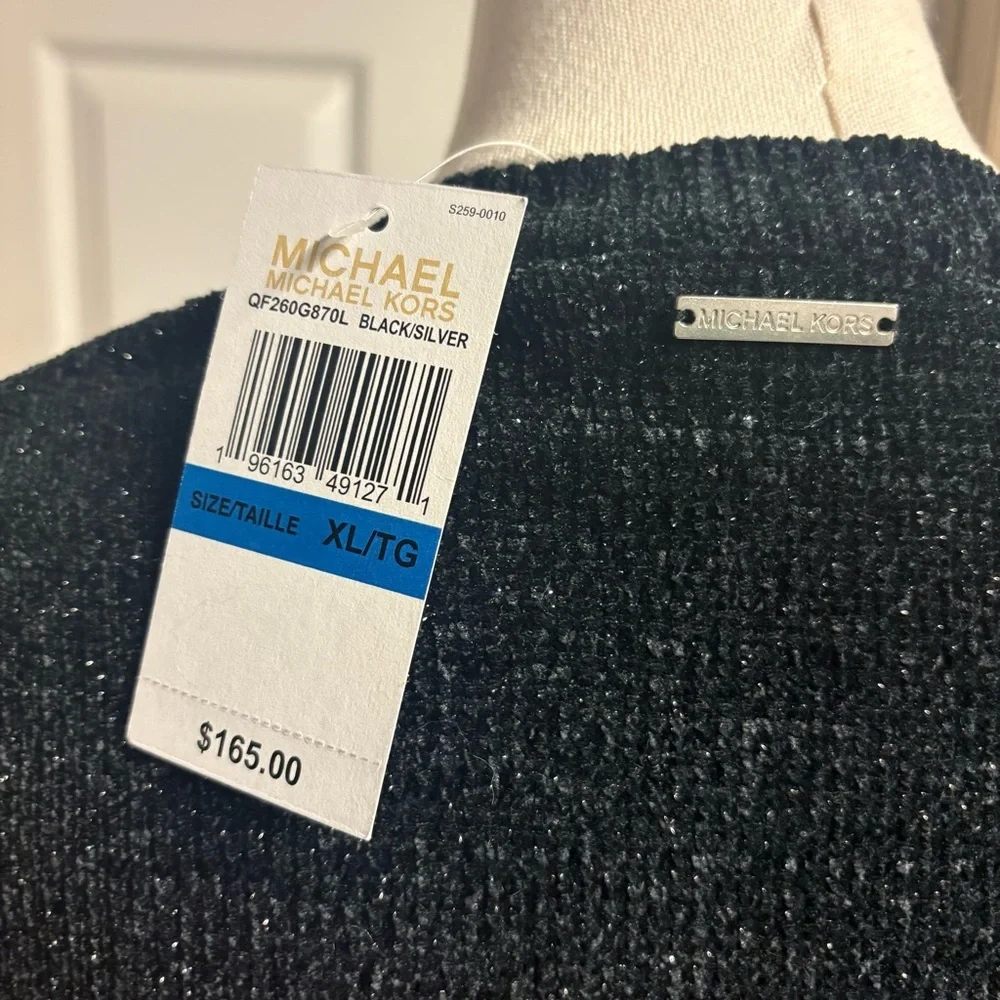 NWT Michael Kors Black Sparkly Sweater - Picture 6 of 8
